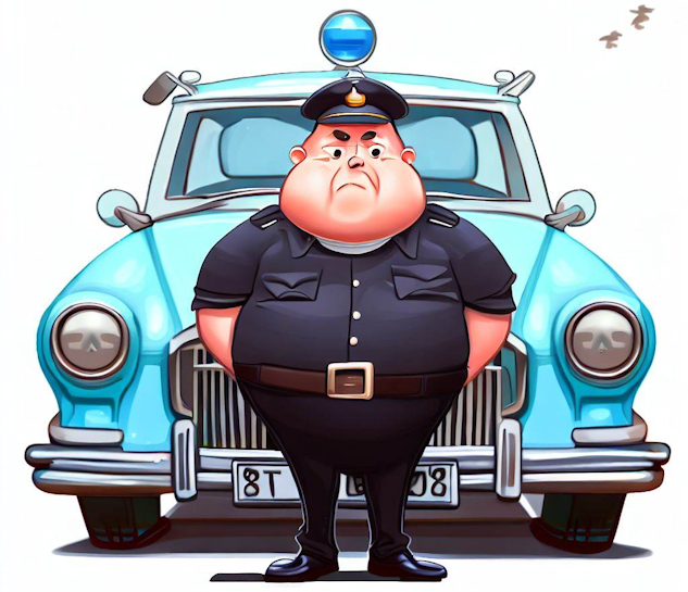 Ylikonstaapeli J�� ja poliisiauto